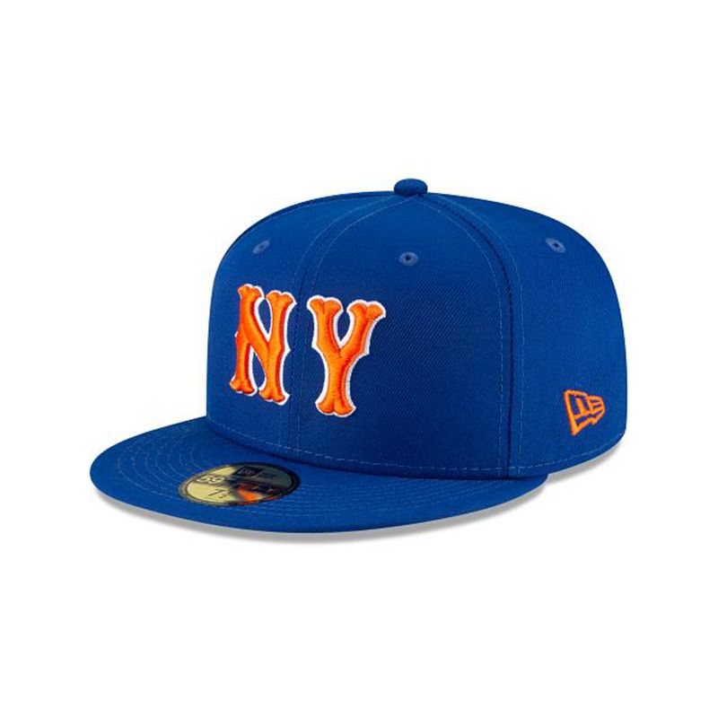 MLB New York Mets Ligature 59Fifty Fitted (UJA3243) - Blue New Era Caps